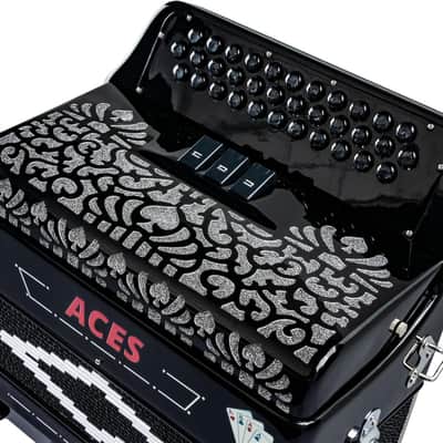 Hohner Aces II Model Diatonic Accordion Key of FBbEb with case and straps image 7