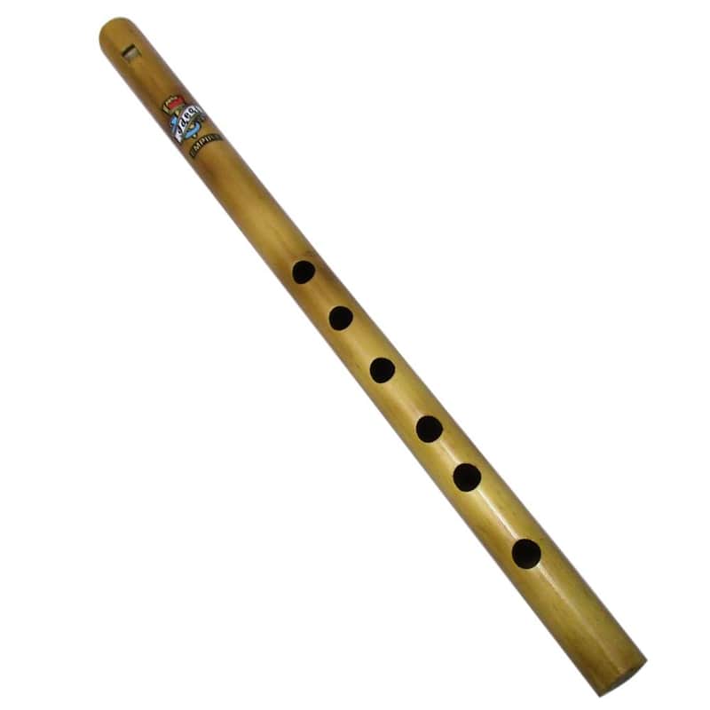 Zaza Percussion- 6 Finger holes - Polished Bamboo Flute state D# - 15'' (Indian Flute) image 1