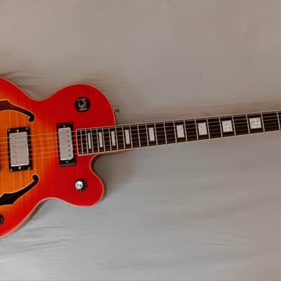 Epiphone Alleykat Semi-hollow Guitar (CLEAN! Grover Tuners - Case Included) 2000 - 2008 - Heritage Cherry Sunburst image 2