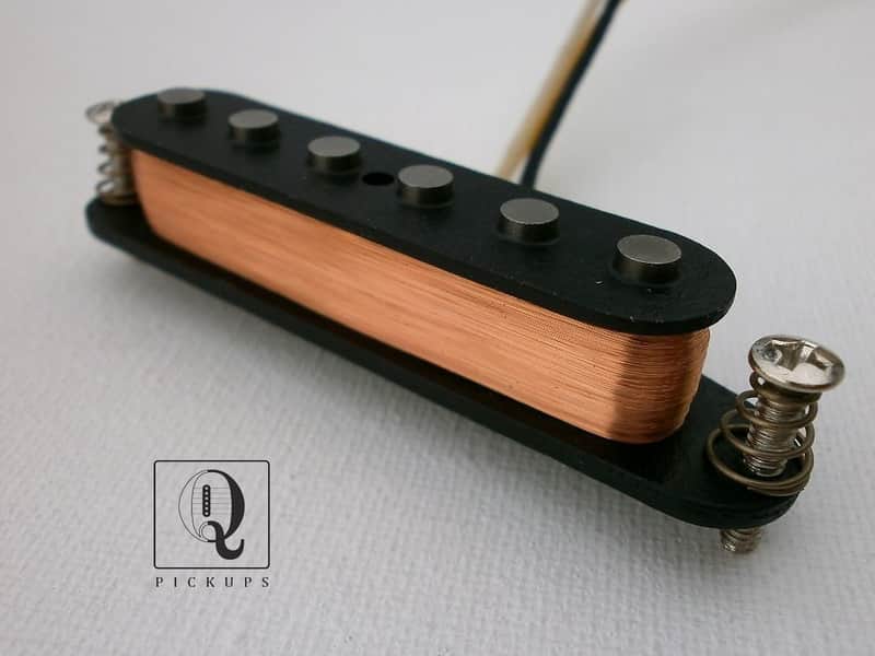 Coil Tap Stratocaster Bridge Neck Alnico 5 Guitar Pickup Hand Wound by Q pickups Strat Fits Fender image 1