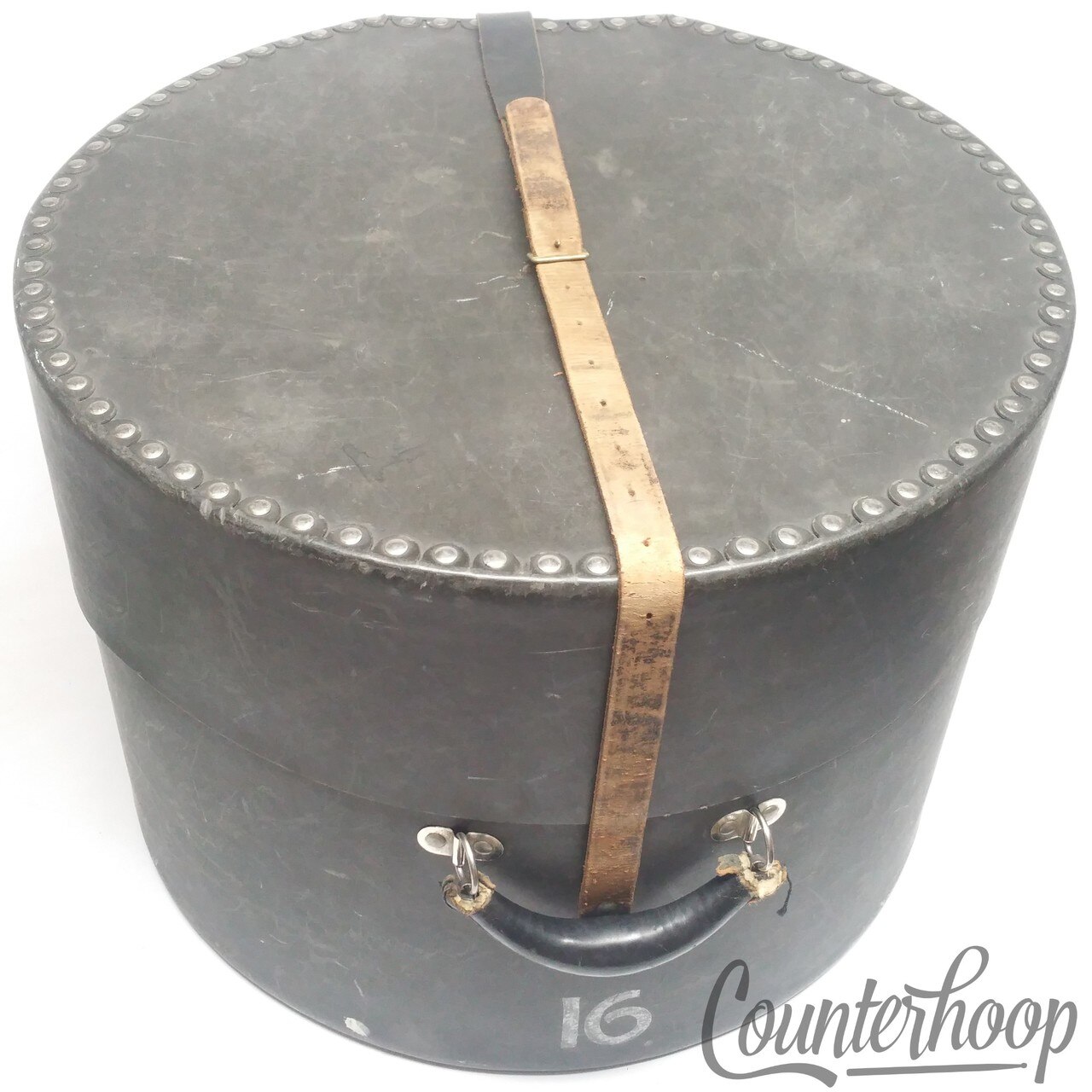 Leedy 18x12-14"Bass Drum/Marching Tom Hard Shell Drum Case Vintage 40s Fiber USA — main photograph