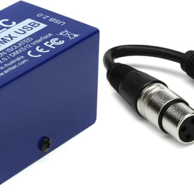 ENTTEC Open DMX USB 512-Ch Non-Isolated DMX Interface Bundle with Chauvet DJ DMX3F5M 3-pin to 5-pin Turnaround image 1