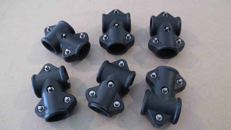 6 Piece Lot of Alesis T Clamps for 1.5" Electronic Drum Rack Tubes - Very Clean image 1