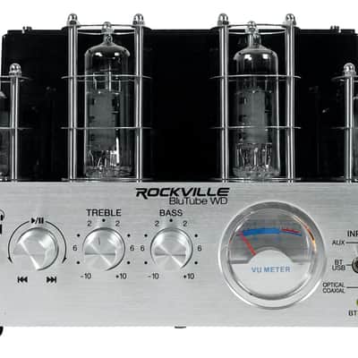Rockville BluTube WD 70w Bluetooth Tube Amplifier/Home Stereo Receiver 2-Tone image 2