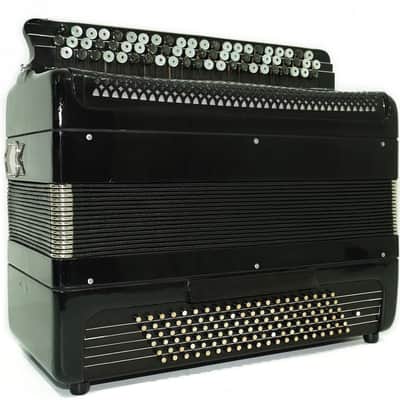 Vintage Converter Free Bass Button Accordion Yasnaya Polyana Russian Bayan Copper Voices Solid Reeds, New Straps and Soft Case, 2757 image 3