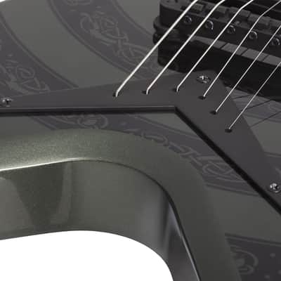 Schecter Warhammer NT Electric Guitar. Norse Dragon Bullseye metallic green image 8