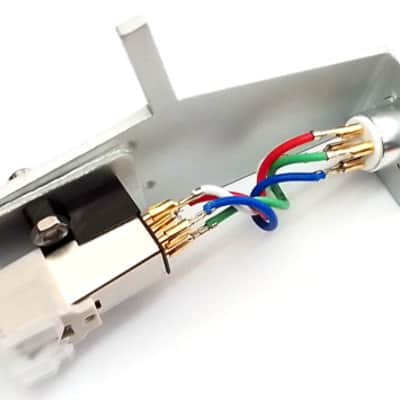 Replacement Headshell + Audio Technica AT3600L Cartridge + Stylus For Goldring Lenco B52, B55, L72, L75, L78, GL69, GL72, GL75, GL78 Vintage Vinyl Record Players Turntables (Grey Finish) image 1