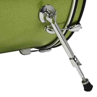 Pacific Drums Center Stage Complete Drumkit, 5 Drum Set, Electric Green Sparkle, 7x10, 8x12, 14x16 Floor, 16x22 Kick, 5x14 Snare (PDCE2215KTEL) image 4