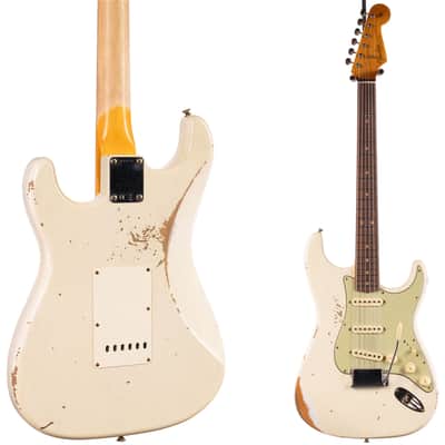 Fender Custom Shop Limited Edition 1964 L-Series Stratocaster Heavy Relic Aged Olympic White (915) image 8