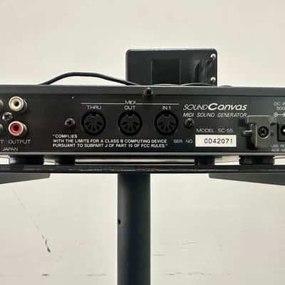 Roland Sound Canvas SC-55 MIDI Sound Generator 1991 - 1993 - Black + with Remote Controller & Original Power Supply image 2
