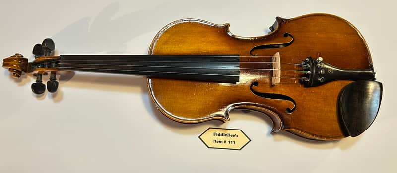 Vintage 4/4 adult violin 1913-1920 - original finish - labeled image 1