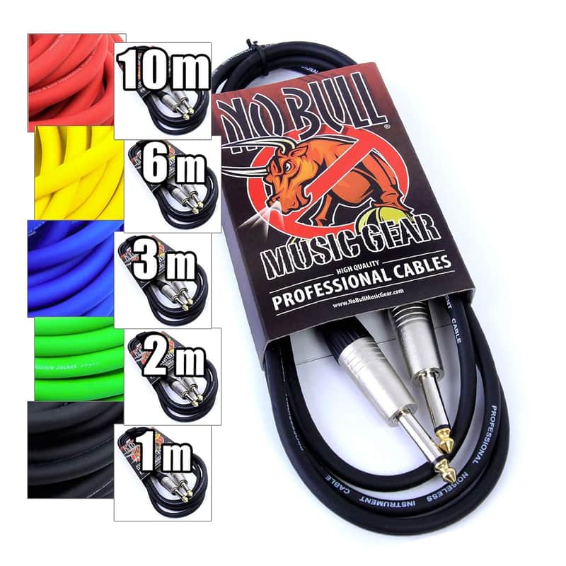 2025 No Bull Premium Guitar/Instrument Cable (Black, 6Ft / 2M,...