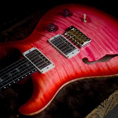 PRS Custom 24 Semi-Hollow Wood Library Bonnie Pink 10 Top image 4