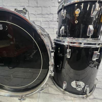 Rogers Script Era 9/72 4pc Drum Kit - Black - 22, 16, 13, 12 image 5