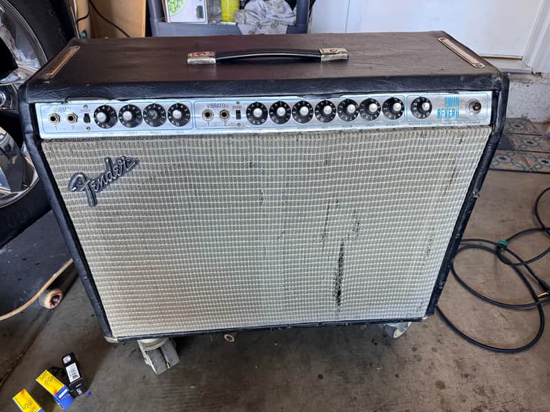 Fender Twin Reverb Silverface 2-Channel 100-Watt 2x12" Guitar Combo Amplifier image 1