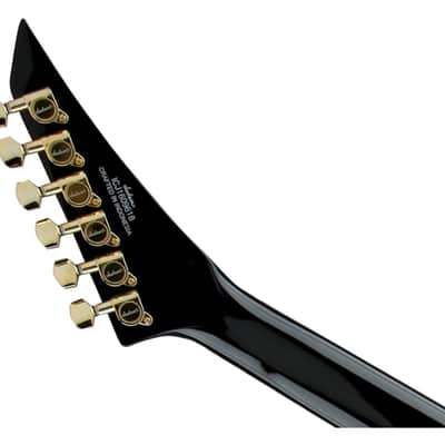 Jackson X Series Rhoads RRX24 Laurel FB Black with Yellow Bevels image 5