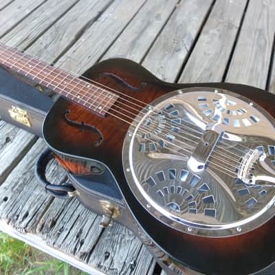 Dobro F60 Squareneck 2000 - Sunburst on flamed maple image 1