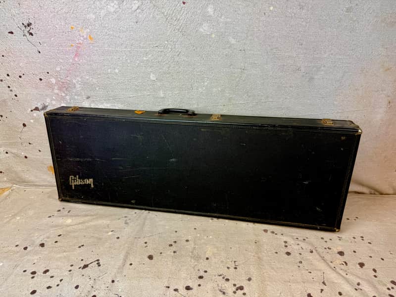 1960's Gibson Square-Rectangle Les Paul Case Yellow-Gold Interior 1968-1969-1970 Vintage image 1