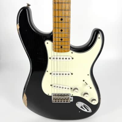 2022 Fender Vintera Road Worn 50s Stratocaster – Black image 4