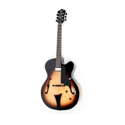 Hofner BlueTone Super Luxe Archtop Jazz Guitar with Hard Case HCT-SL-SB-0 Antique Brown Sunburst image 3