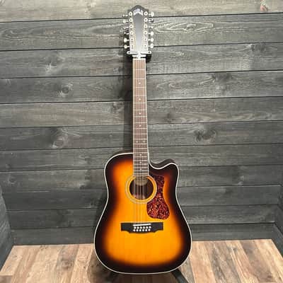 Guild D-2612CE Deluxe 12-String Cutaway Acoustic-Electric Guitar - Antique Sunburst image 10