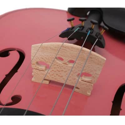1/4 Violin Set for Kids, Pink Acoustic Violin Fiddle for Kids Beginners image 3