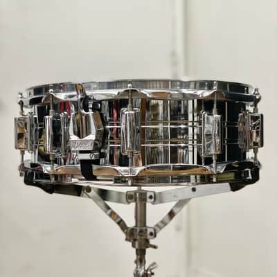 Pearl 5x14 Chrome Over Steel Snare Drum 1970s image 4