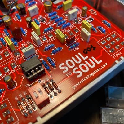 General Vintage Tone Soul to Soul Dual Legendary SRV Preamps pedal Fx By GVT Analog audio  Silver bl image 9