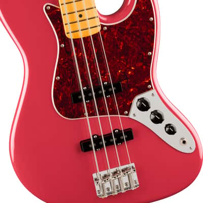 Fender American Professional Classic Jazz Electric Bass. Maple Fingerboard, Faded Dakota Red image 4