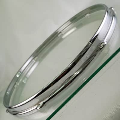 Slingerland 16" BRASS Stick-Saver Floor Tom Drum Batter Rim/Hoop 8Lug Chrome COB image 3