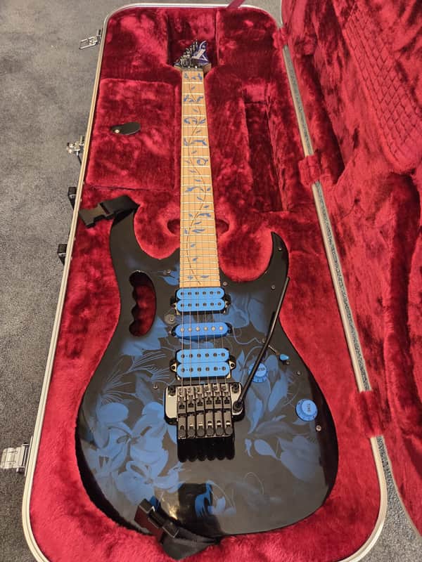 Ibanez Jem Jem77P in blue floral pattern image 1