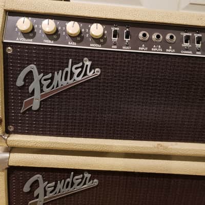 Fender Rumble Bass Custom Shop Tube Head W/ 4x10 Cabinet 2000's - Blonde with OX Blood image 5