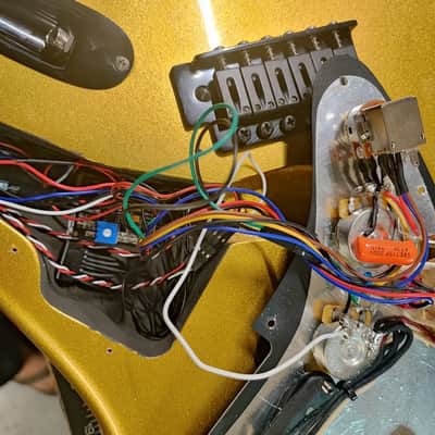MyDream Partcaster Custom Built - Aztec Gold Acousti-Phonic Gilmour image 10