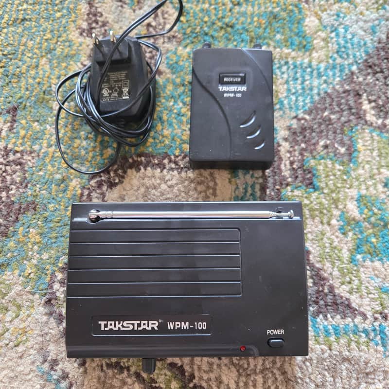 Takstar WPM-100 in-ear wireless monitor 90s-2010s - Black image 1