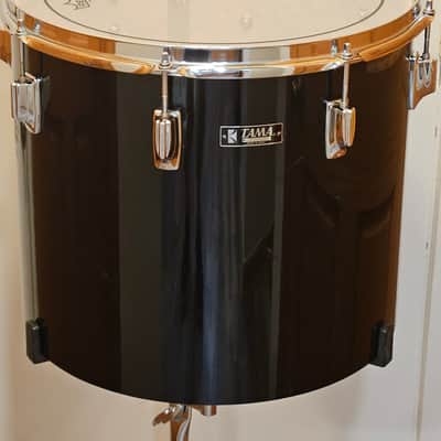 1978 Tama Imperialstar 14x16 Concert Tom Jet Black Made in Japan Vintage image 2