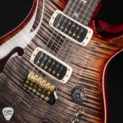 PRS 40th Anniversary Custom 24-08 Semi-Hollow Limited Edition - Charcoal Cherry Burst image 13