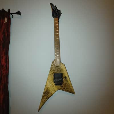 ROSCOE Real Python Skin RR V 1984 Custom Guitar image 1