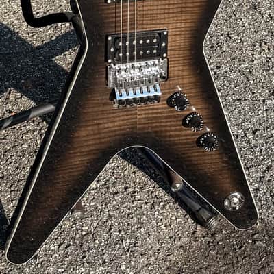 2016 Dean ML-79 W/Floyd Rose Transparent Black Flame Maple ML79 image 1