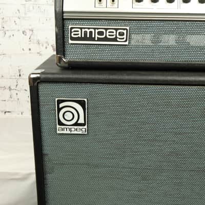 1973 Ampeg B25B Electric Bass Guitar Tube Amplifier Stack 2x15" Speaker Cab image 2