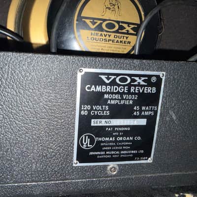 Vox V1032 Cambridge Reverb amp. 1967. image 14
