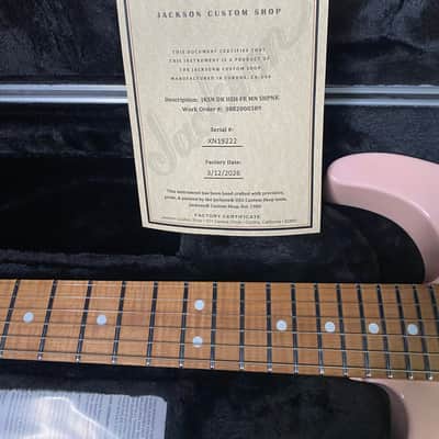 NEW ! Jackson Custom Shop Dinky HSH - Roasted Maple Neck & Fretboard - DK - Shell Pink - Authorized Dealer - 8.1 lbs - G06854 image 12