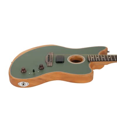 Fender Acoustasonic Player Jazzmaster Acoustic-Electric - Antique Olive image 5