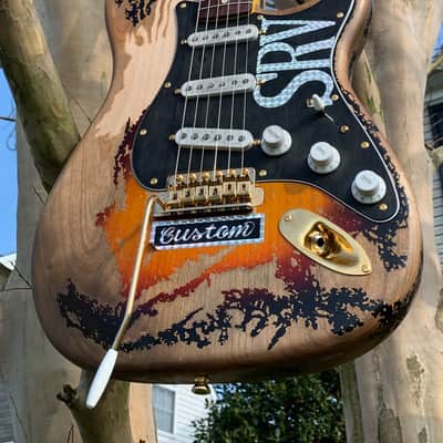 SRV Number One #1 Relic Strat Replica - Custom Licensed & Hand-crafted w/ FREE Gator Hard Case image 2