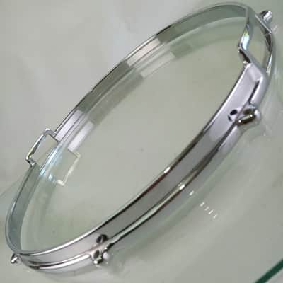 Premier 14" Die-Cast 8-Lug Snare Drum Resonant Rim/Hoop Chrome UK Vintage 50-60s image 4