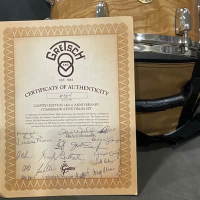 (MINT) Gretsch Limited Edition 7x14 140th Anniversary Commemorative Snare Drum - Natural Gloss Laquer image 6