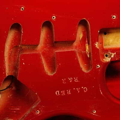 1964 pre-CBS Fender Stratocaster R&R Candy Apple Red '60s nitro factory refinish image 23