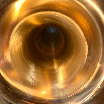 Edward’s 331CF tenor trombone bell that is yellow brass, 22-gauge, unsoldered rim, cryogenic-treated bell WITH K & M Stand.  image 8