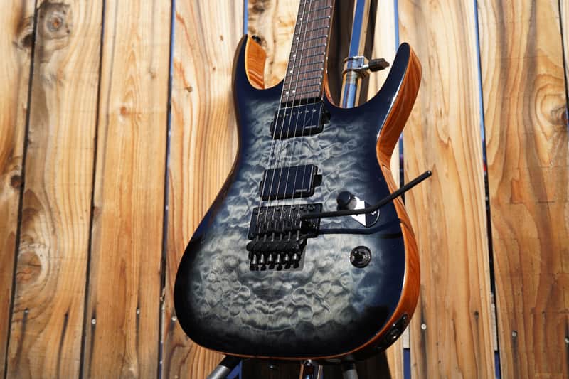 Dean Exile Select Floyd Neck Thru Archtop GTBB Gloss Trans Black Burst 6-String image 1