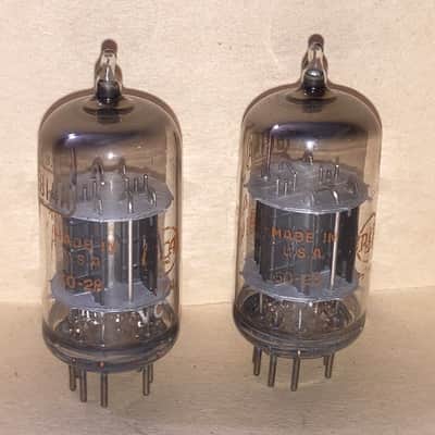 1960 RCA 5814A 12AU7 ECC82 Command Style JAN Mil-Spec Tubes, Matched Pair, High Testing, Matched Codes image 2