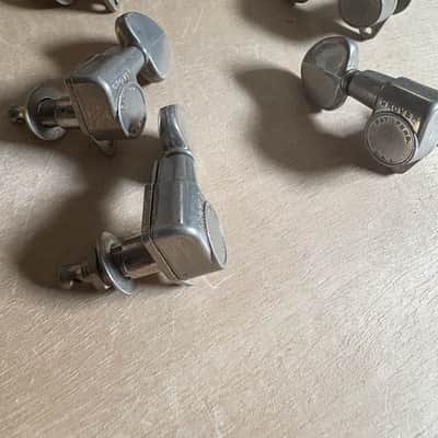 Grover Patent Pending USA 3 by 3 tuning pegs 1960s - Nickel image 4